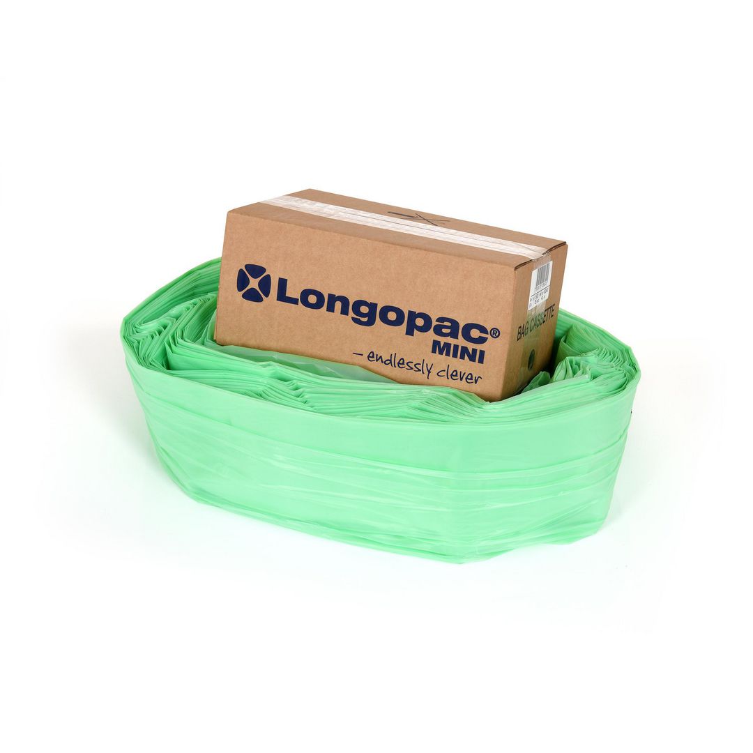 LONGOPAC Kassett Mini 20my bio 40m grön | Städ och hygien - Påsar och säckar - Kassett - Longopac | Kontorsexperten