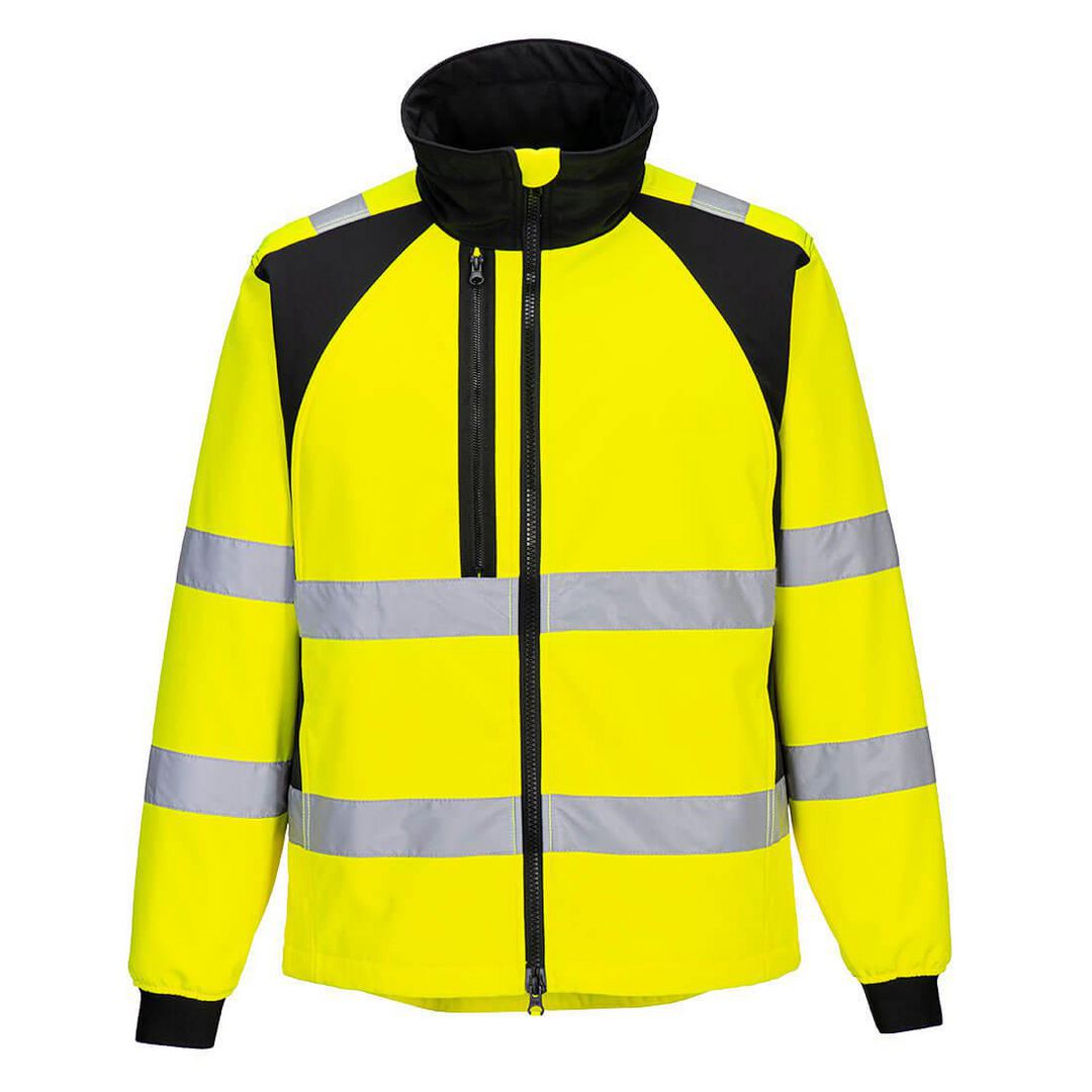 PORTWEST Varselsoftshell CD875 Kl 2/3 gul 2XL | Arbetskläder - Varselkläder - Varseljackor | Kontorsexperten