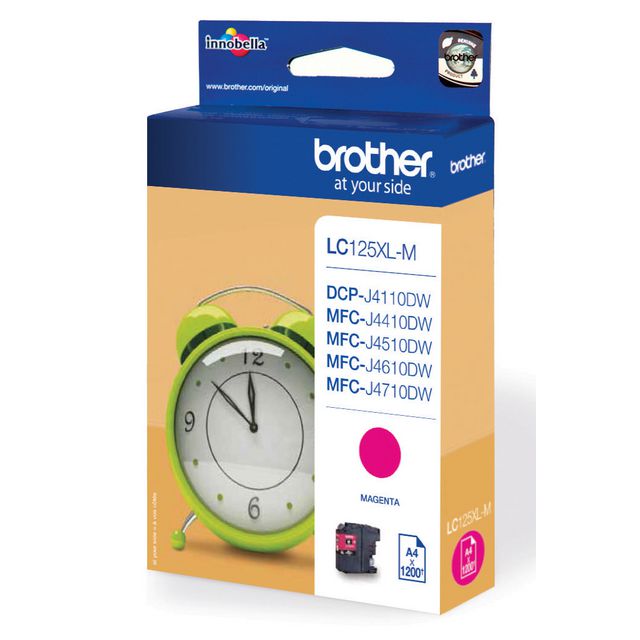 BROTHER Bläckpatron, LC125XL M, LC-125XLM, Innobella™, magenta, singelförpackning, hög kapacitet | Toner och bläck - Bläckpatroner - Bläckpatroner Brother | Kontorsexperten