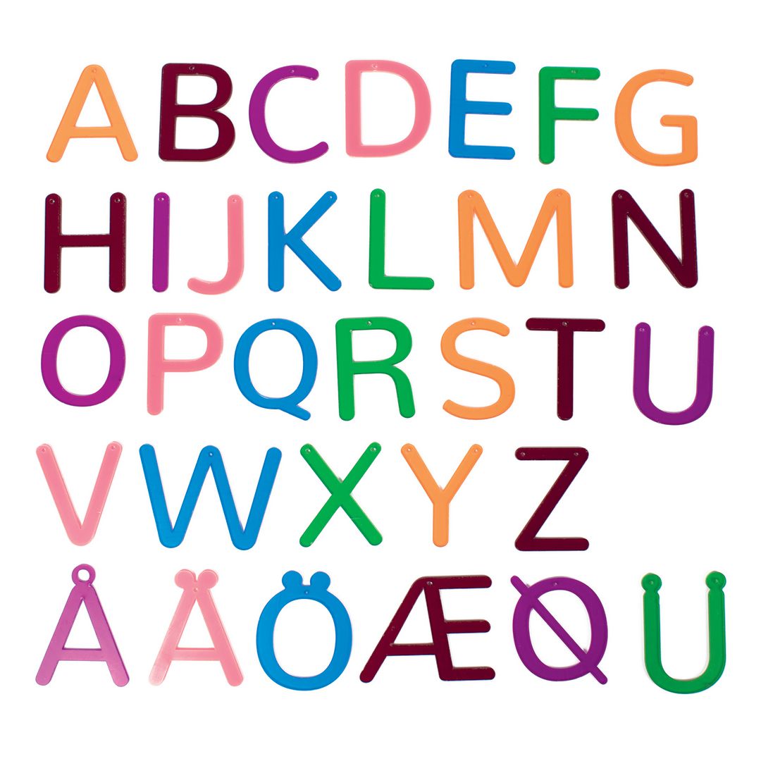 MYPAUZE Transperanta Bokstäver I färg 32/fp | Skola och förskola - Klassrummet / Lära - Sensoriska produkter | Kontorsexperten