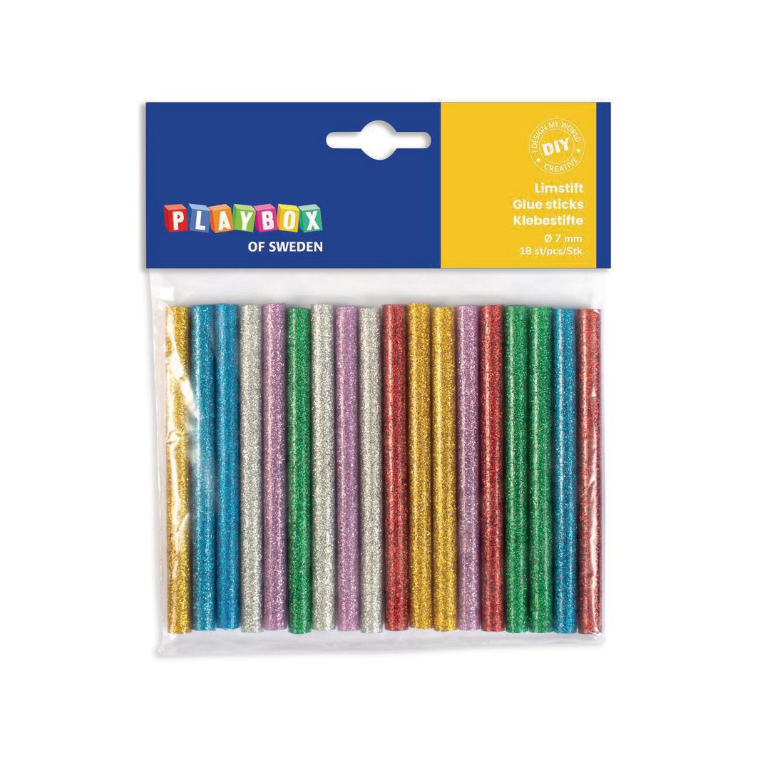 PLAYBOX Limstänger 7 mm glitter 18/fp | Skola och förskola - Bild och form - Klister och hobbylim | Kontorsexperten