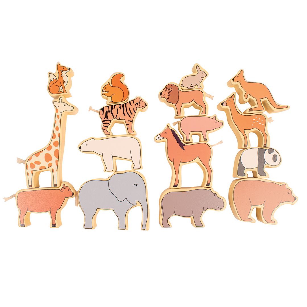 MYPAUZE Djur i trä byggbara 16/fp | Skola och förskola - Lekmaterial - Bygglek, konstruktion och mosaik | Kontorsexperten