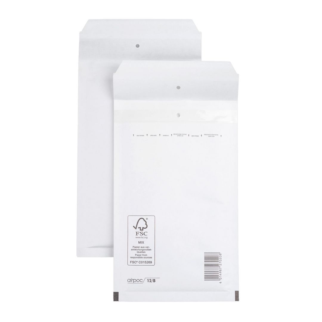 AIRPOC Bubbelpåse Nr 12 120x215mm remsa 200/fp | Emballage och lagerutrustning - Kuvert och postemballage - Bubbelpåsar | Kontorsexperten