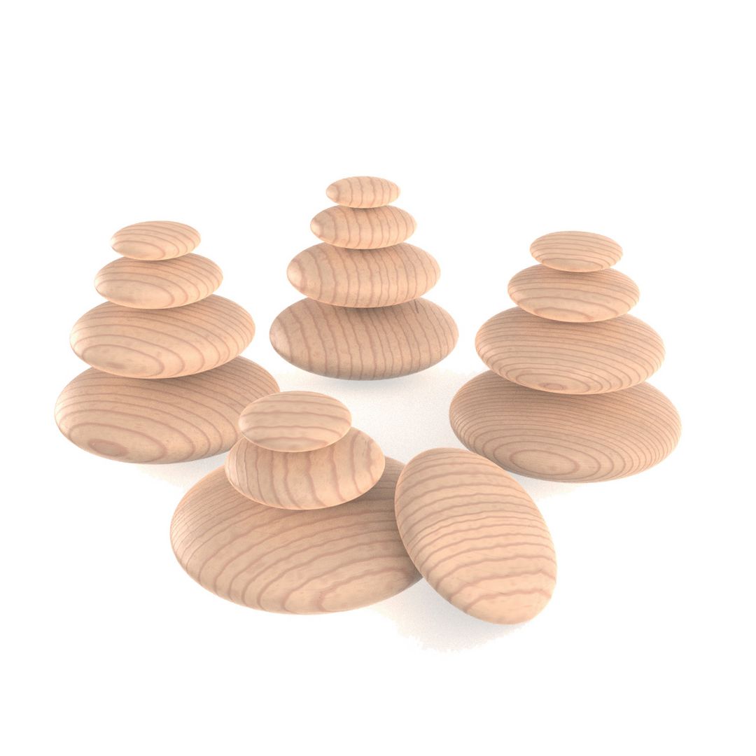 MYPAUZE Trästenar rund olika stl natur 20/fp | Skola och förskola - Lekmaterial - Bygglek, konstruktion och mosaik | Kontorsexperten