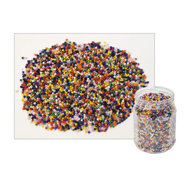 PLAYBOX Glaspärlor 500g | Skola och förskola - Hobbymaterial - Pärlor | Kontorsexperten