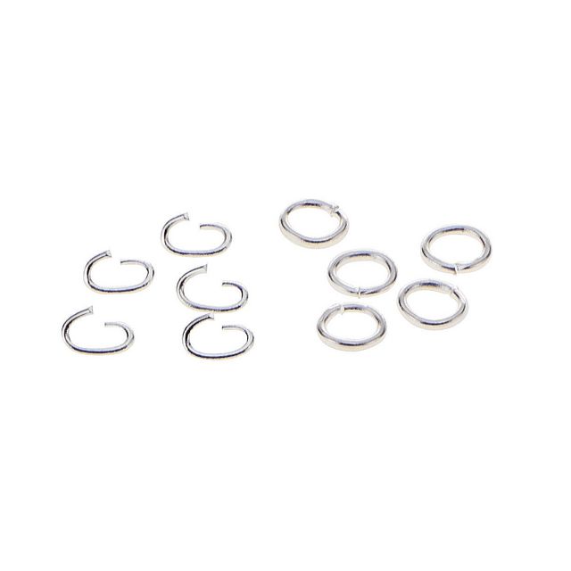 Ringar, ovala och runda, 6 x 4 mm, 6 mm 200/fp | Skola och förskola - Hobbymaterial - Lås, hakar, öglor och ringar | Kontorsexperten