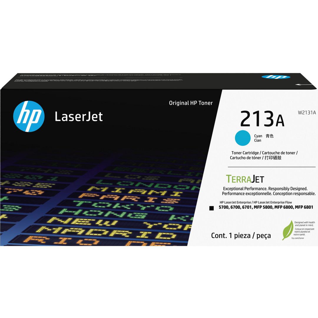 HP Toner W2131A 213A 3K cyan | Toner och bläck - Tonerkassetter - Toner HP | Kontorsexperten