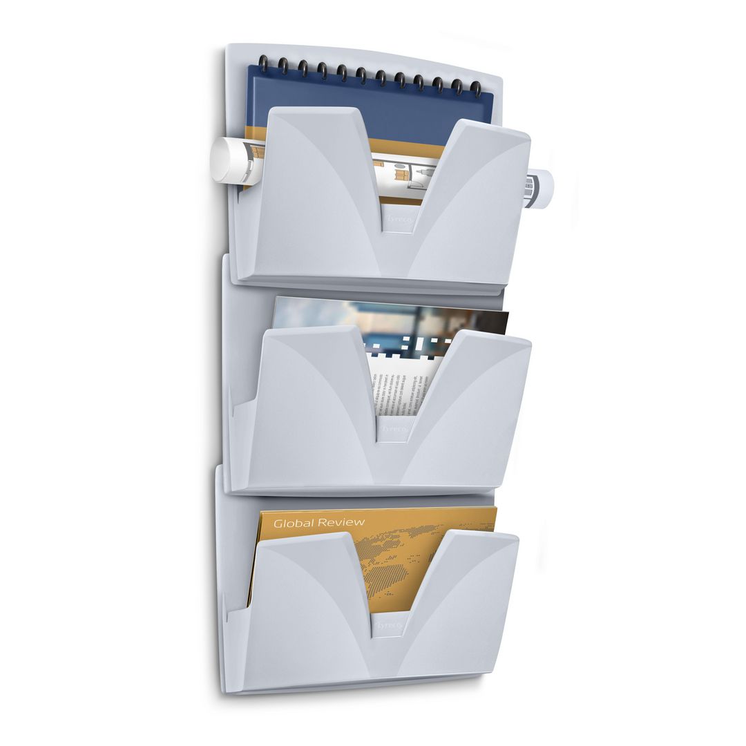 LYRECO Blankettfack 3-fack ljugrå | Kontorsmaterial - Till skrivbordet - Blankettfack och Boxar | Kontorsexperten