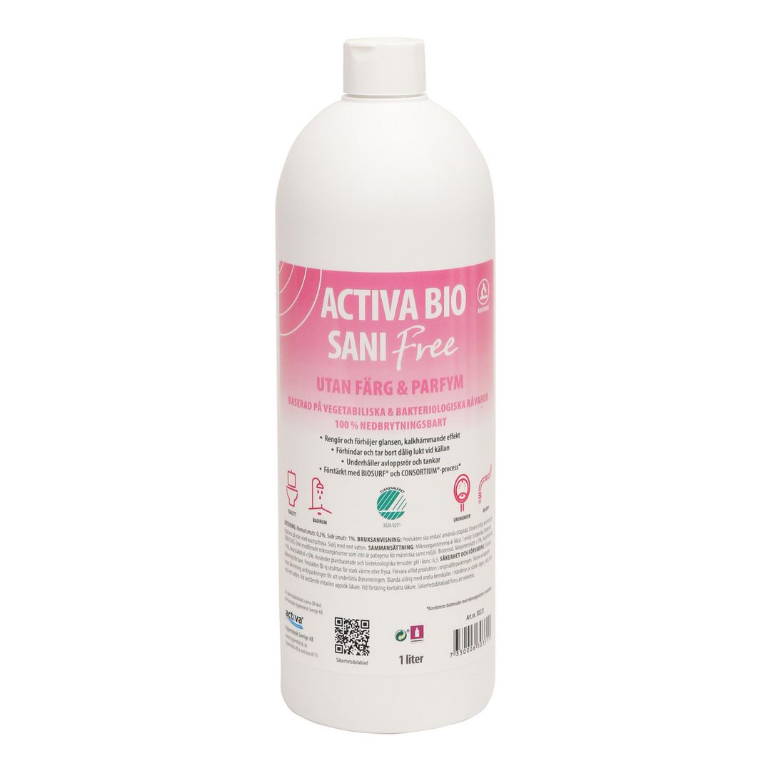 ACTIVA Sanitetsrent Bio Sani Free 1L | Städ och hygien - Rengöringsmedel - Sanitetsrent | Kontorsexperten
