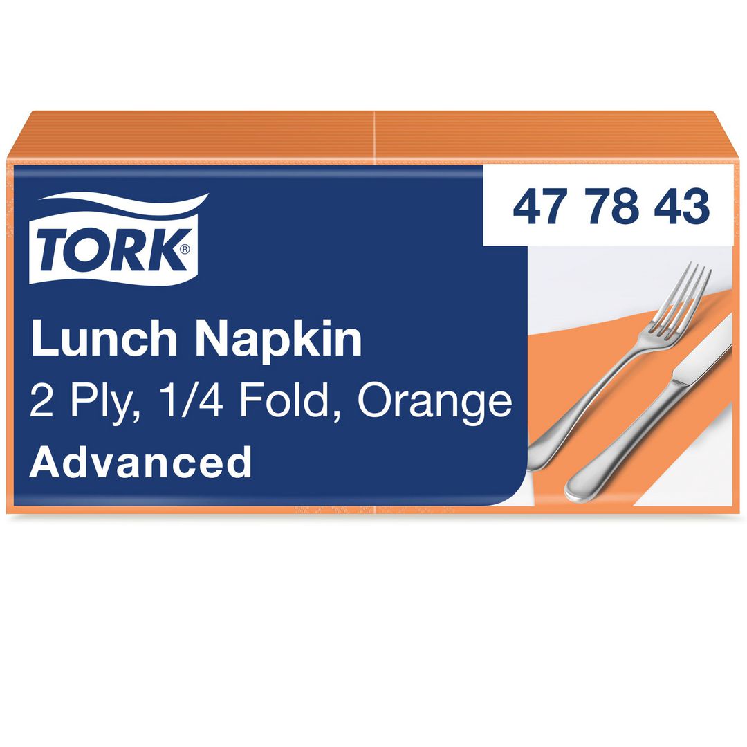 TORK Servett Lunch 2-lags orange 200/fp | Kök och servering - Servetter och dukar - Servett - 2-lagers | Kontorsexperten