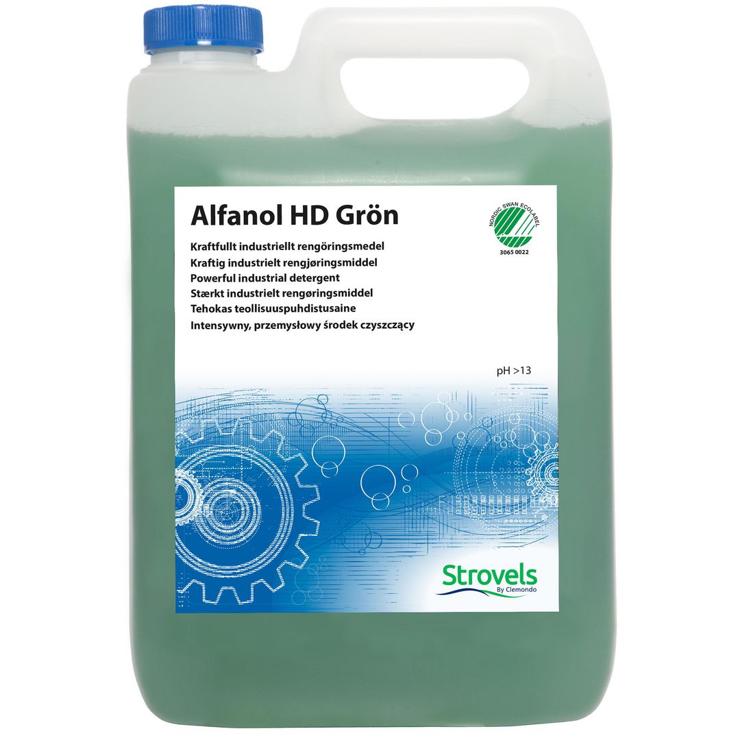 STROVELS Grovrent Alfanol HD Grön 5l | Städ och hygien - Golvunderhåll - Golvrengöring | Kontorsexperten