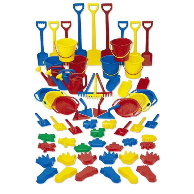 DANTOY Sandset 64 delar | Skola och förskola - Lekmaterial - Sandlek och vattenlek | Kontorsexperten