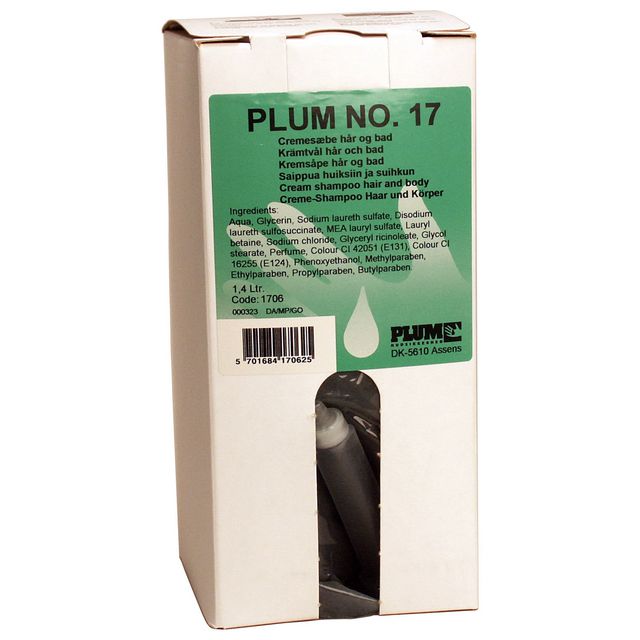 PLUM Duschtvål 3in1 Hair & Body 1,4L | Städ och hygien - Tvål och hygien - Duschtvål och Shampoo | Kontorsexperten