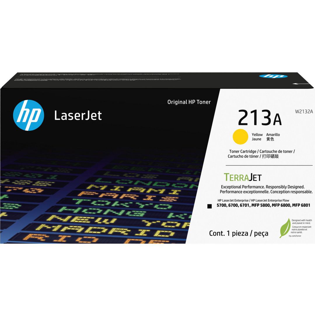 HP Toner W2132A 213A 3K gul | Toner och bläck - Tonerkassetter - Toner HP | Kontorsexperten