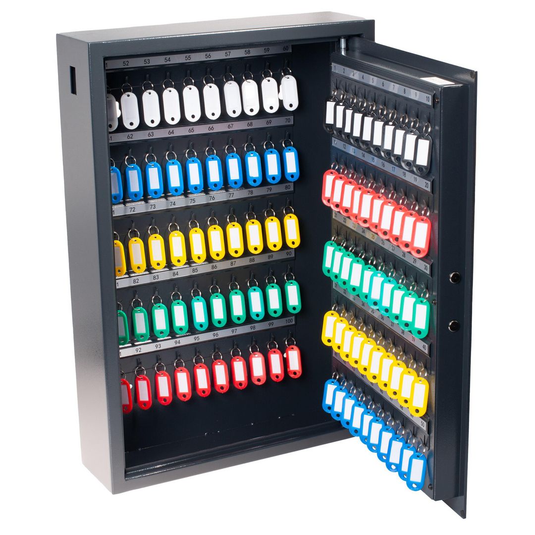 PAVO Nyckelskåp Security 100 nycklar grå | Kontorsmöbler och inredning - Skåp och hyllor - Nyckelskåp och tillbehör | Kontorsexperten