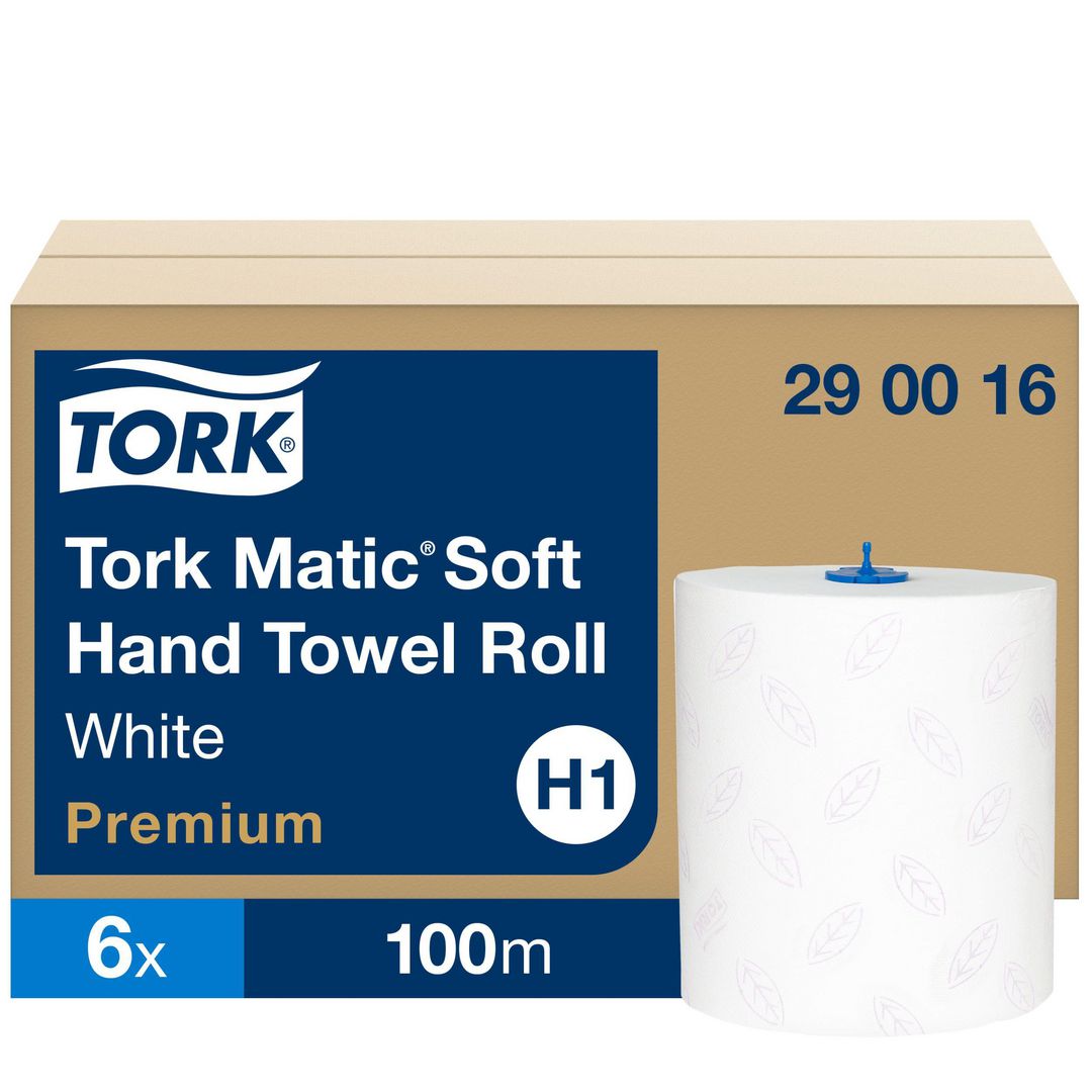 TORK Pappershandduk Matic Mjuk H1 2-lagers vit 6/fp | Städ och hygien - Toalettpapper och torkpapper - Pappershanddukar | Kontorsexperten