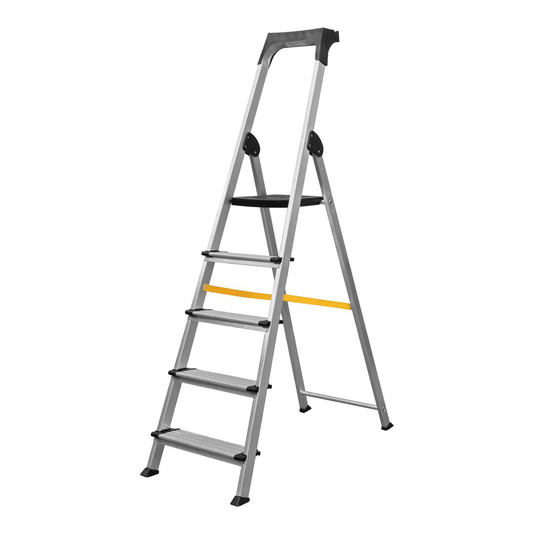 WONDAY Trappstege 5 steg aluminium | Skyddsutrustning - Verktyg och underhållsprodukter - Stegar | Kontorsexperten