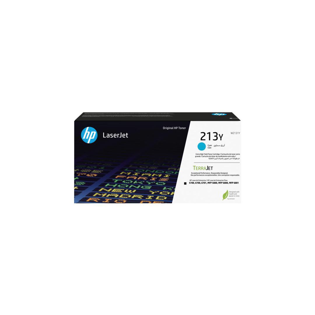 HP Toner W2131Y 213Y 12K cyan | Toner och bläck - Tonerkassetter - Toner HP | Kontorsexperten