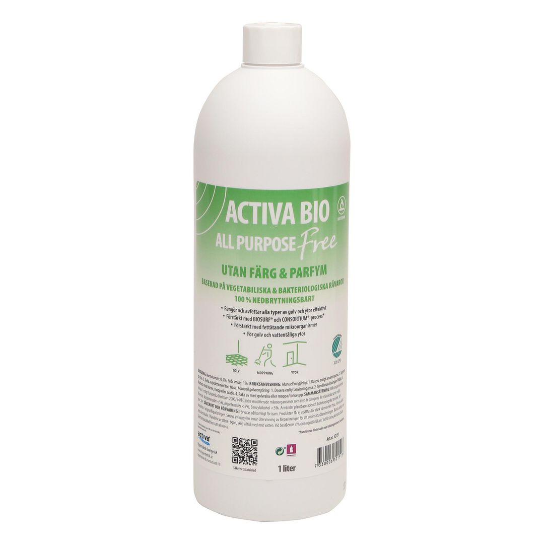 ACTIVA Allrent Bio All Purpose Free 1L | Städ och hygien - Rengöringsmedel - Allrent | Kontorsexperten