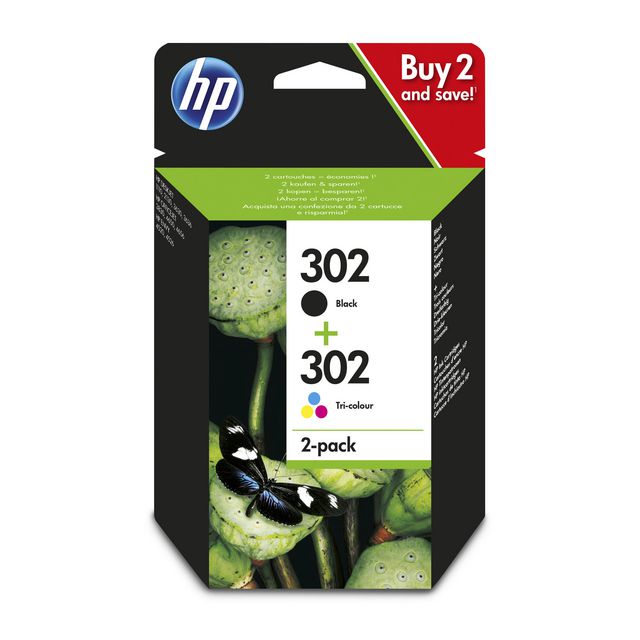 HP Bläckpatron X4D37AE 302 2/fp | Toner och bläck - Bläckpatroner - Bläckpatroner HP | Kontorsexperten