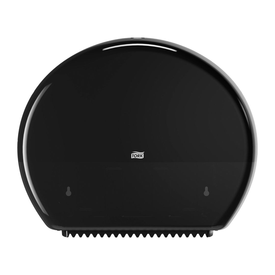 TORK Dispenser toalettpapper, manuell, Elevation Jumbo T1, plast, svart, 360 x 437 x 133 mm | Städ och hygien - Toalettpapper och torkpapper - Hållare - Toalettpapper rulle | Kontorsexperten