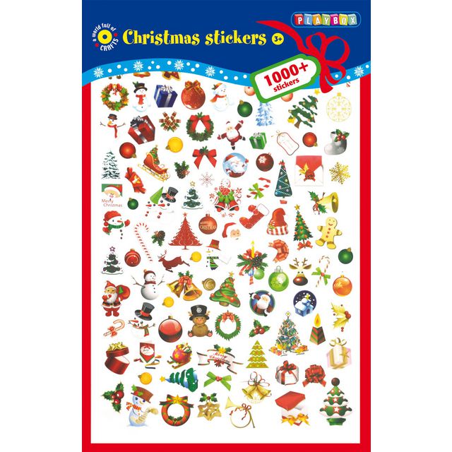 PLAYBOX Stickers jul 1000/fp | Skola och förskola - Hobbymaterial - Bokmärken och stickers | Kontorsexperten