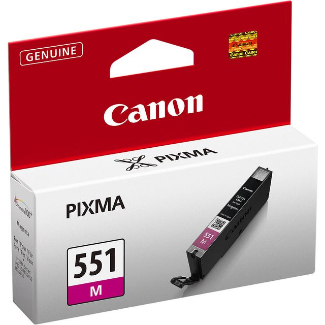 CANON Bläckpatron, PIXMA CLI-551 M, 6510B001, ChromaLife100+, magenta, singelförpackning | Toner och bläck - Bläckpatroner - Bläckpatroner Canon | Kontorsexperten
