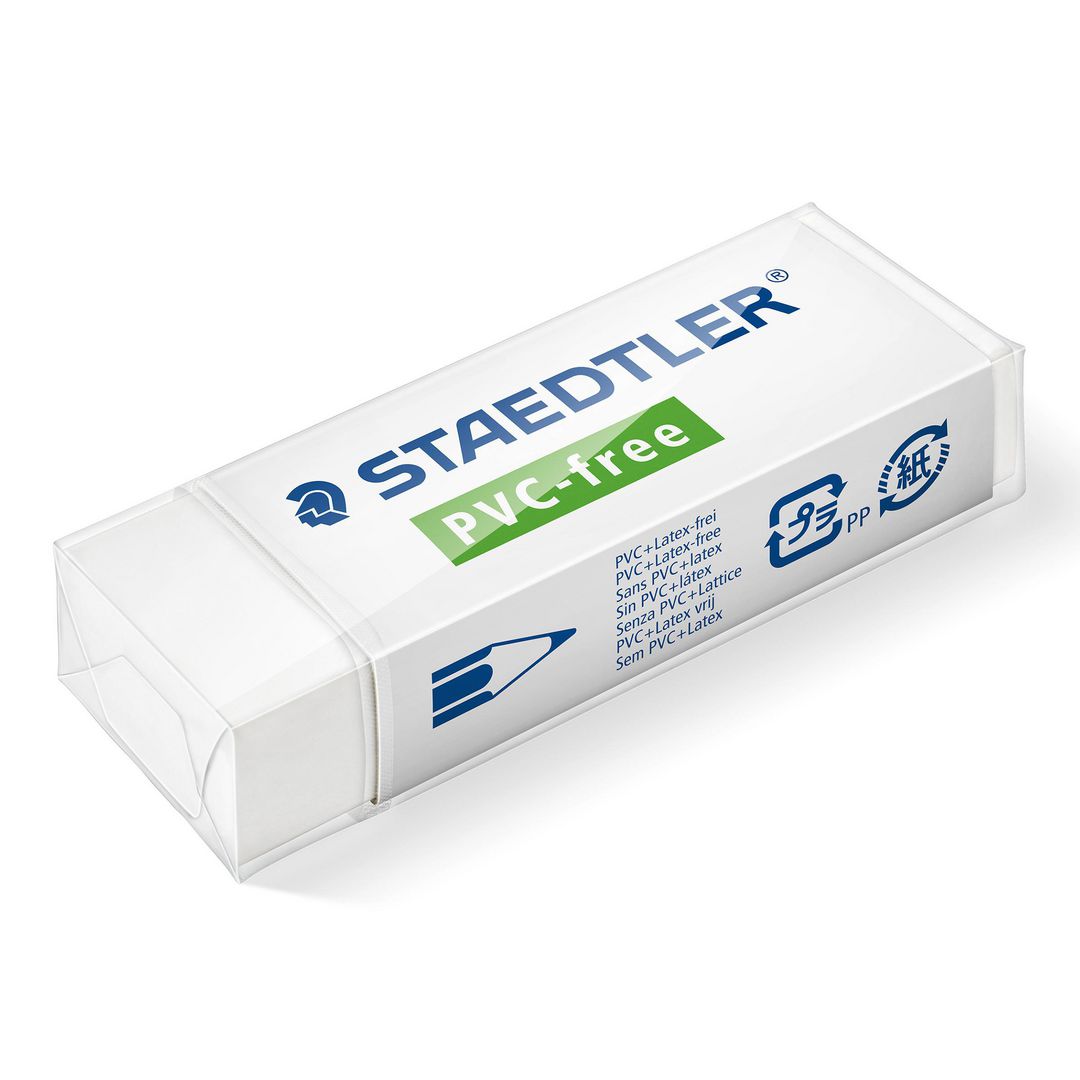 STAEDTLER Radergummi Pvc-Fri 65x23x13mm vit | Skola och förskola - Pennor och tillbehör - Radergummi | Kontorsexperten