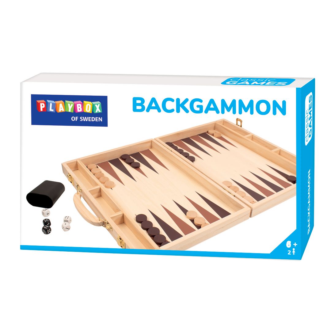PLAYBOX Backgammon | Skola och förskola - Lekmaterial - Sällskapsspel | Kontorsexperten