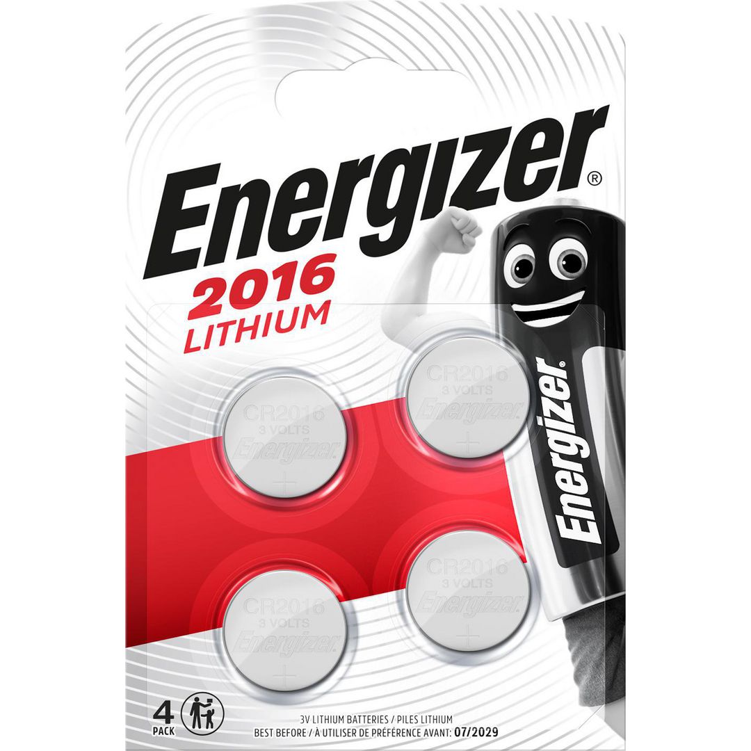 ENERGIZER Batteri Lithium CR2016 4/fp | Kontorsmaskiner - Batterier - Knappcellsbatterier | Kontorsexperten