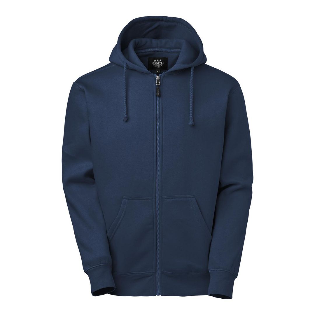 SOUTH WEST Hoodie zip Parry marin L | Arbetskläder - Arbetströjor - Hoodies och luvtröjor | Kontorsexperten