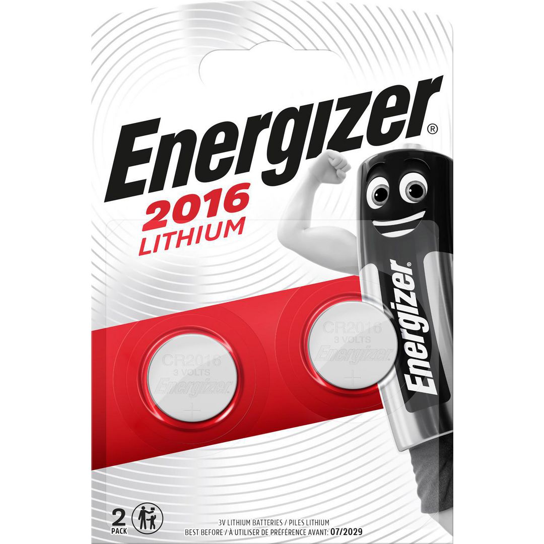 ENERGIZER Batteri Lithium CR2016 2/fp | Kontorsmaskiner - Batterier - Knappcellsbatterier | Kontorsexperten