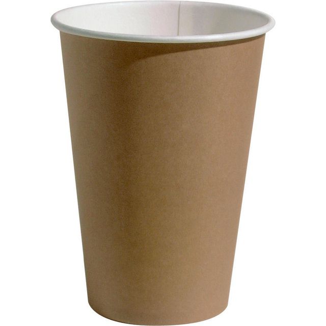 HUHTAMAKI Pappersbägare 20cl brun/vit 100/fp | Kök och servering - Engångsartiklar - Pappersbägare | Kontorsexperten