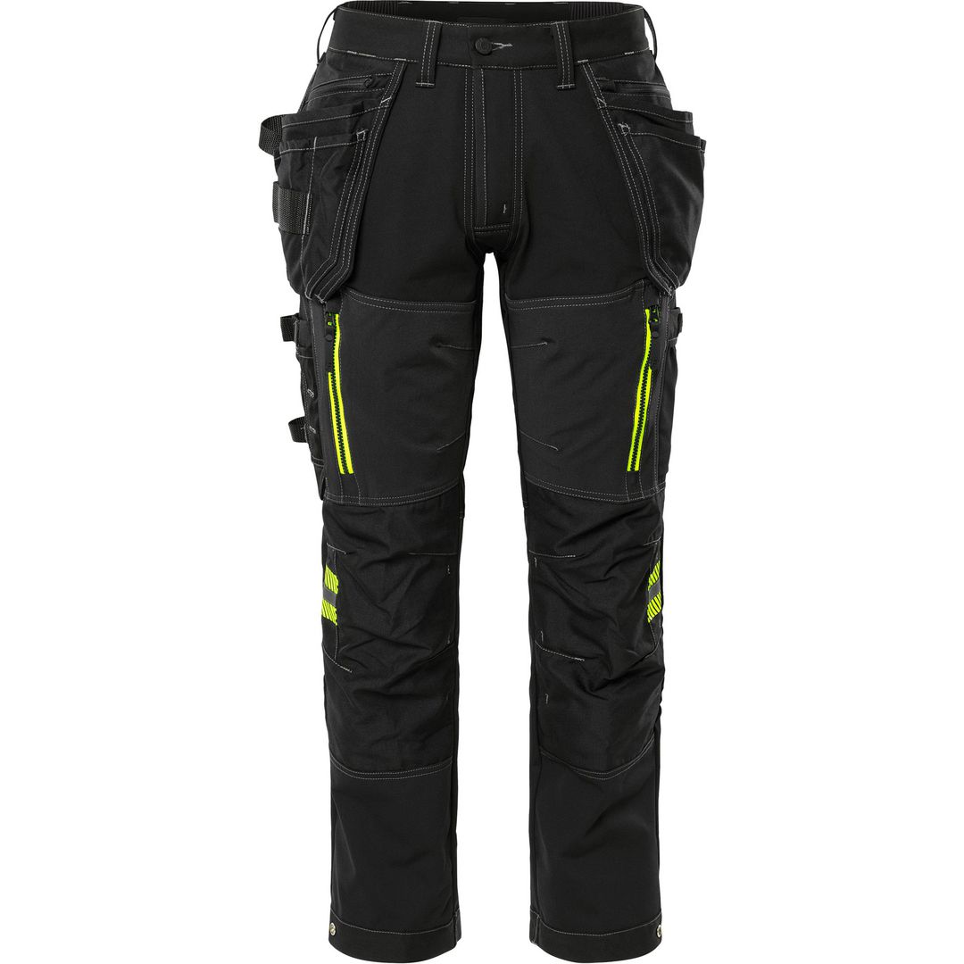 FRISTADS Hantverkarbyxa stretch 2569 STP dam svart 40 | Arbetskläder - Arbetsbyxor och shorts - Hantverksbyxor | Kontorsexperten