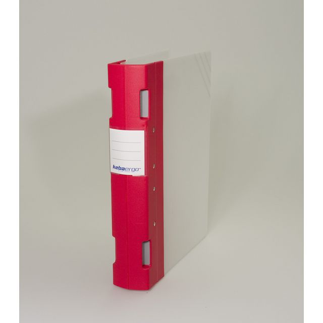 KEBA Gaffelpärm Ergo A4 55mm röd/neutral | Kontorsmaterial - Pärmar och register - Gaffelpärmar i plast | Kontorsexperten