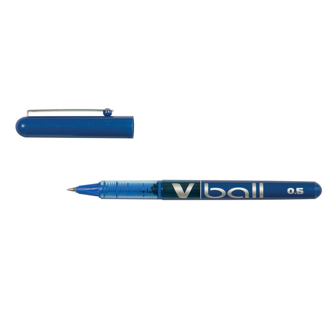 PILOT Bläckkulpenna, V-ball, 0,5 mm, blå | Kontorsmaterial - Pennor - Bläckkulpennor | Kontorsexperten