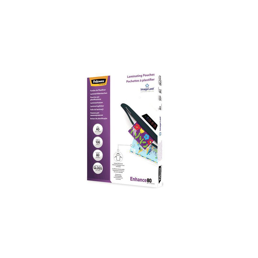 FELLOWES Laminat A5 80mic Klar 100/fp | Kontorsmaskiner - Laminering - Laminat - A5 | Kontorsexperten