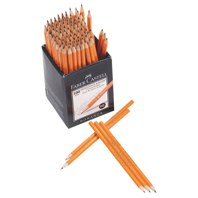 FABER-CASTELL Blyertspenna, Bonanza, HB-stift, sexkantig pennkropp, orange 100/fp | Skola och förskola - Pennor och tillbehör - Blyertspennor | Kontorsexperten