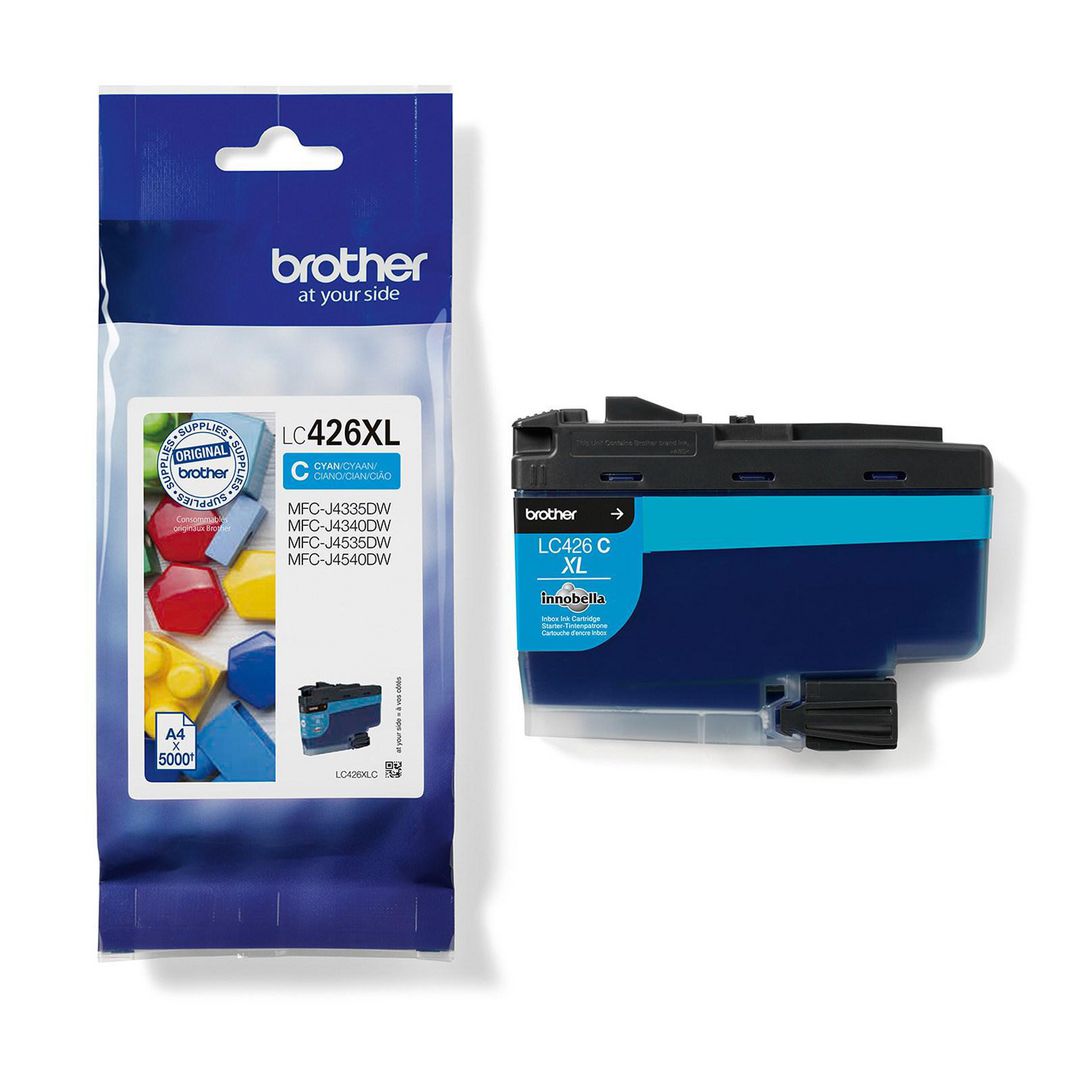 BROTHER Bläckpatron LC426XLC 5K Cyan | Toner och bläck - Bläckpatroner - Bläckpatroner Brother | Kontorsexperten