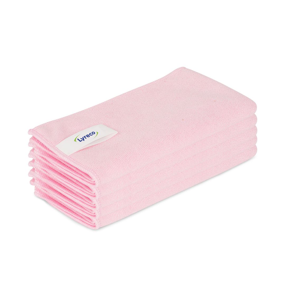 LYRECO Mikrofiberduk Pro 40x40cm rosa 5/fp | Städ och hygien - Städdukar och diskdukar - Städdukar - Mikro | Kontorsexperten