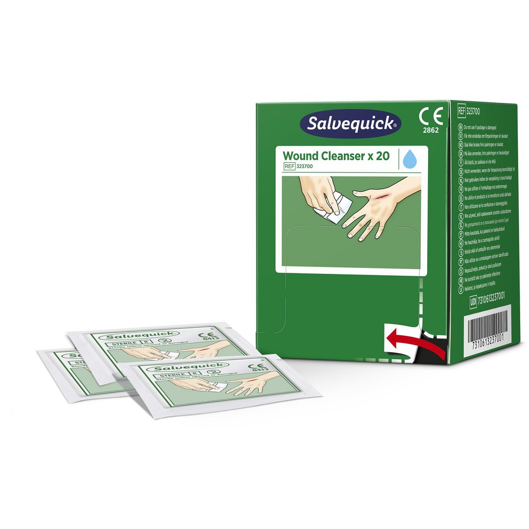 SALVEQUICK Sårtvättare Savett refill 20/fp | Skyddsutrustning - Första Hjälpen - Förband och Refill | Kontorsexperten