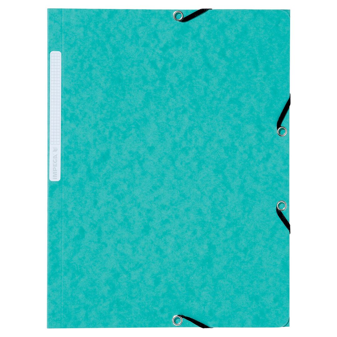 EXACOMPTA Gummibandsmapp 3-kl A4 grön 10/fp | Kontorsmaterial - Mappar och plastfickor - Gummibandsmappar 3-klaff - Kartong | Kontorsexperten