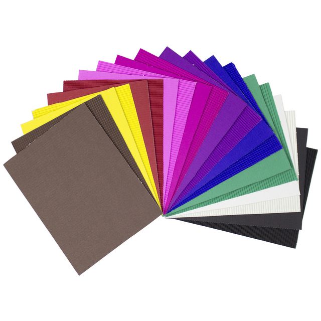 Wellpapp 50x70cm 1 ark x 10 färger | Skola och förskola - Hobbypapper - Specialpapper | Kontorsexperten