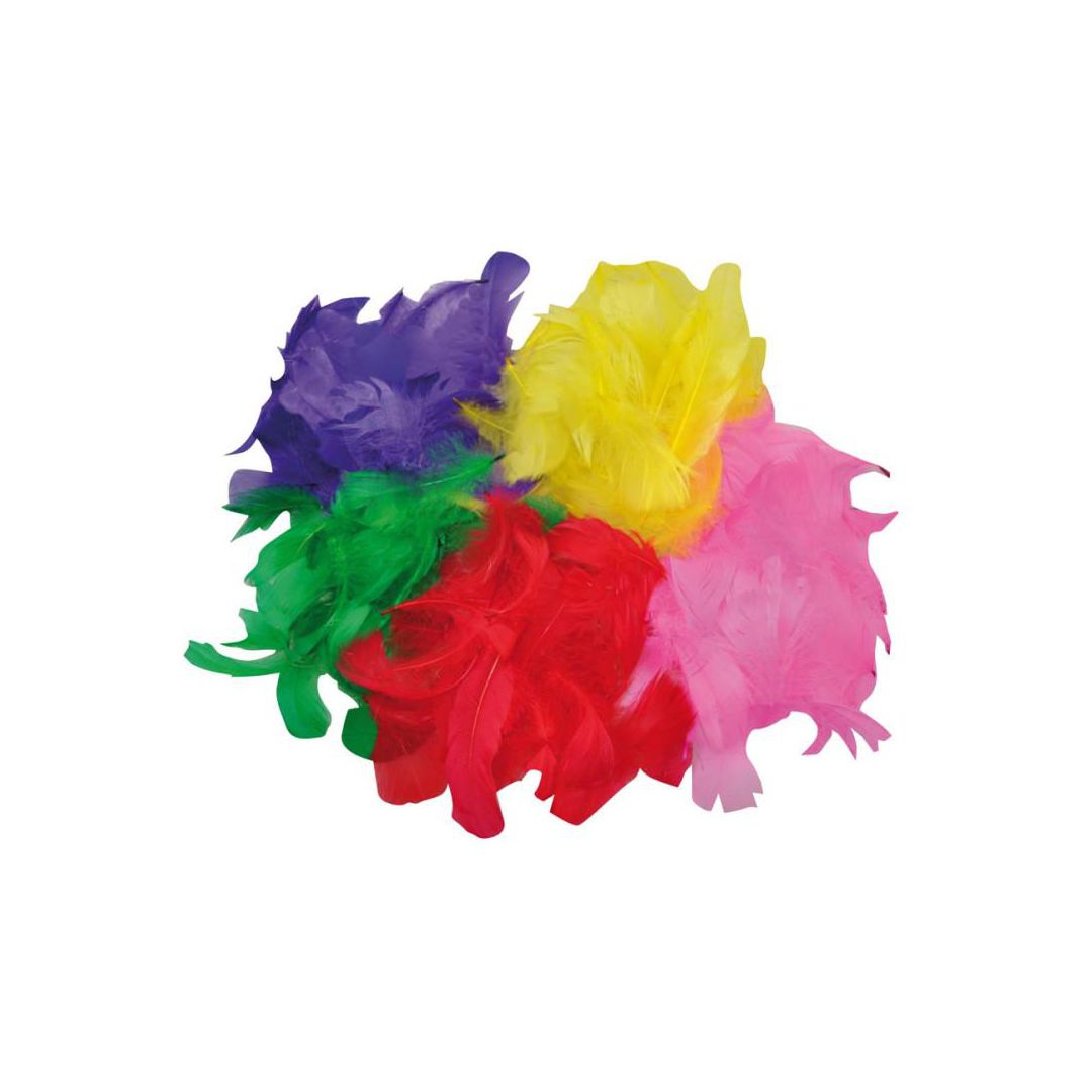 PLAYBOX Fjädrar 30-100mm blandade färger 200/fp | Skola och förskola - Hobbymaterial - Fjädrar och påskfjädrar | Kontorsexperten