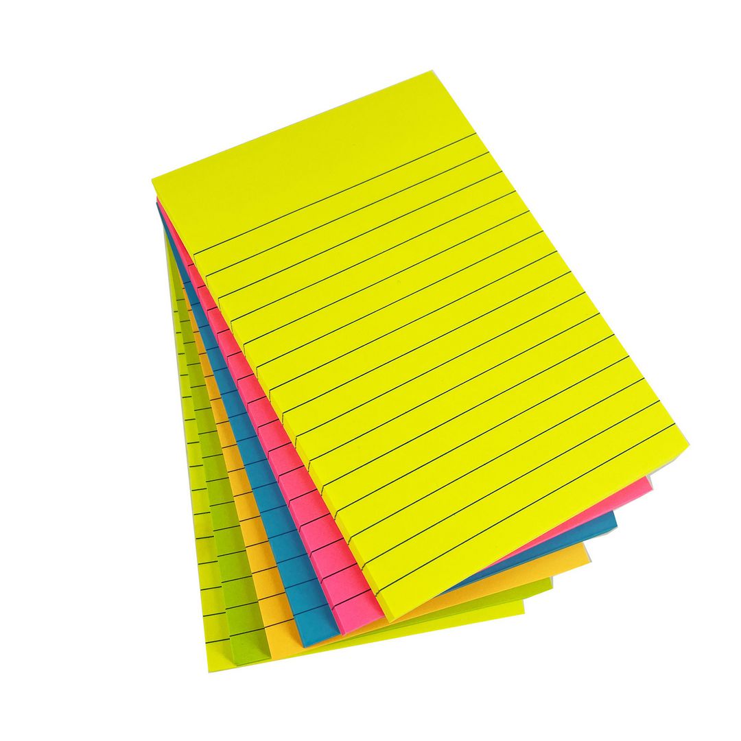 LYRECO Notes LYRECO Premium linjerade 100x150mm neon 6/fp | Kontorsmaterial - Notes och Post-It - Notes - Färgade | Kontorsexperten