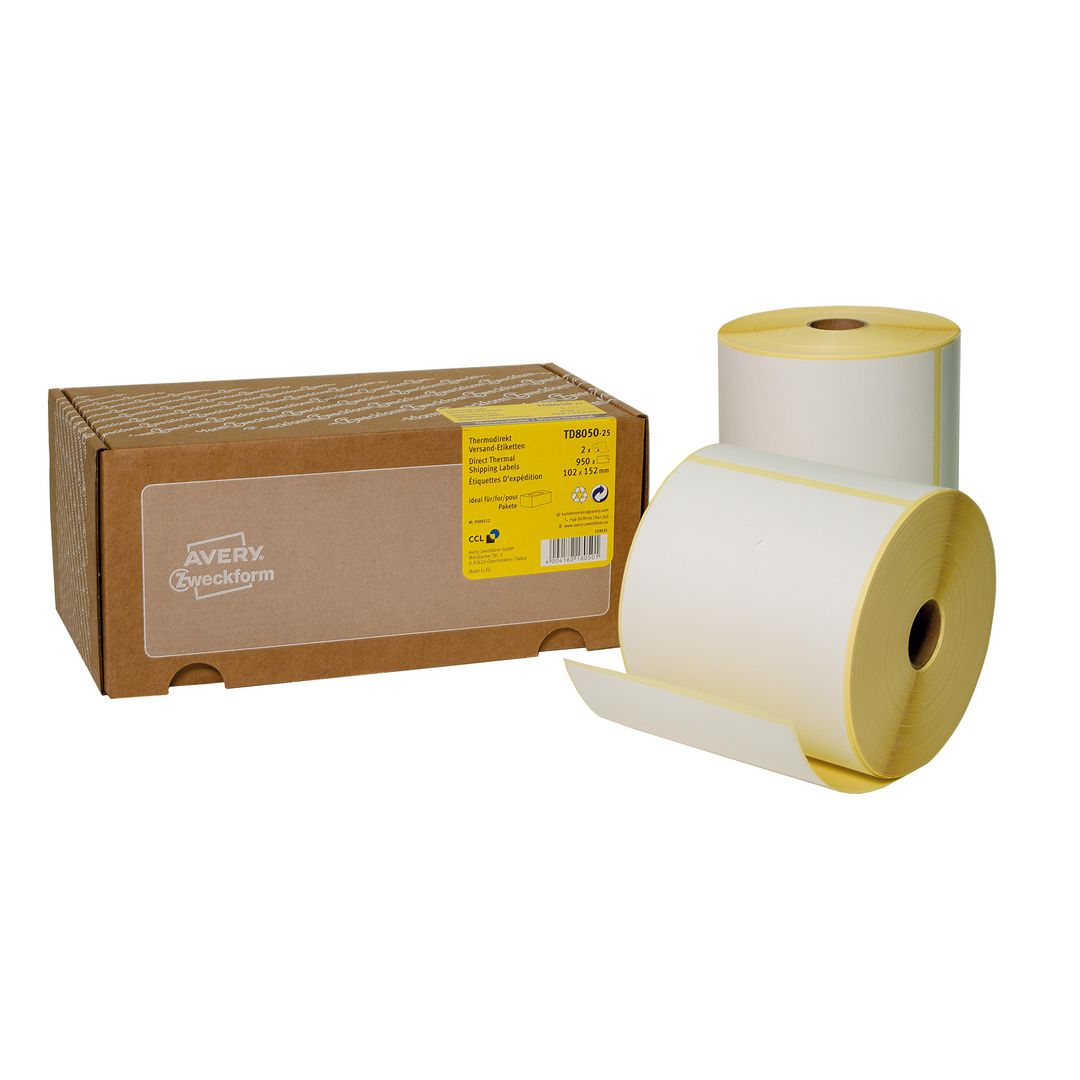 AVERY Etikett 102x152mm 950/rl | Emballage och lagerutrustning - Etiketter och godsmärkning - Transportetiketter | Kontorsexperten