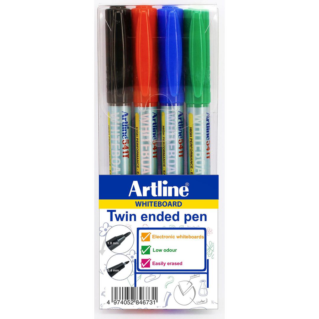 ARTLINE Whiteboardpenna 541T 4 färger 4/fp | Kontorsmaterial - Pennor - Whiteboardpennor - Rund spets | Kontorsexperten