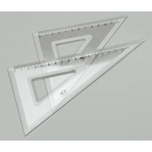 ARDA Triangellinjal, polystyren, genomskinlig | Skola och förskola - Pennor och tillbehör - Linjaler och gradskivor | Kontorsexperten