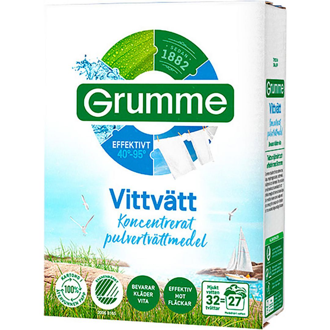 GRUMME Tvättmedel Vittvätt 1,12kg | Städ och hygien - Tvättmedel och klädvård - Tvättmedel | Kontorsexperten