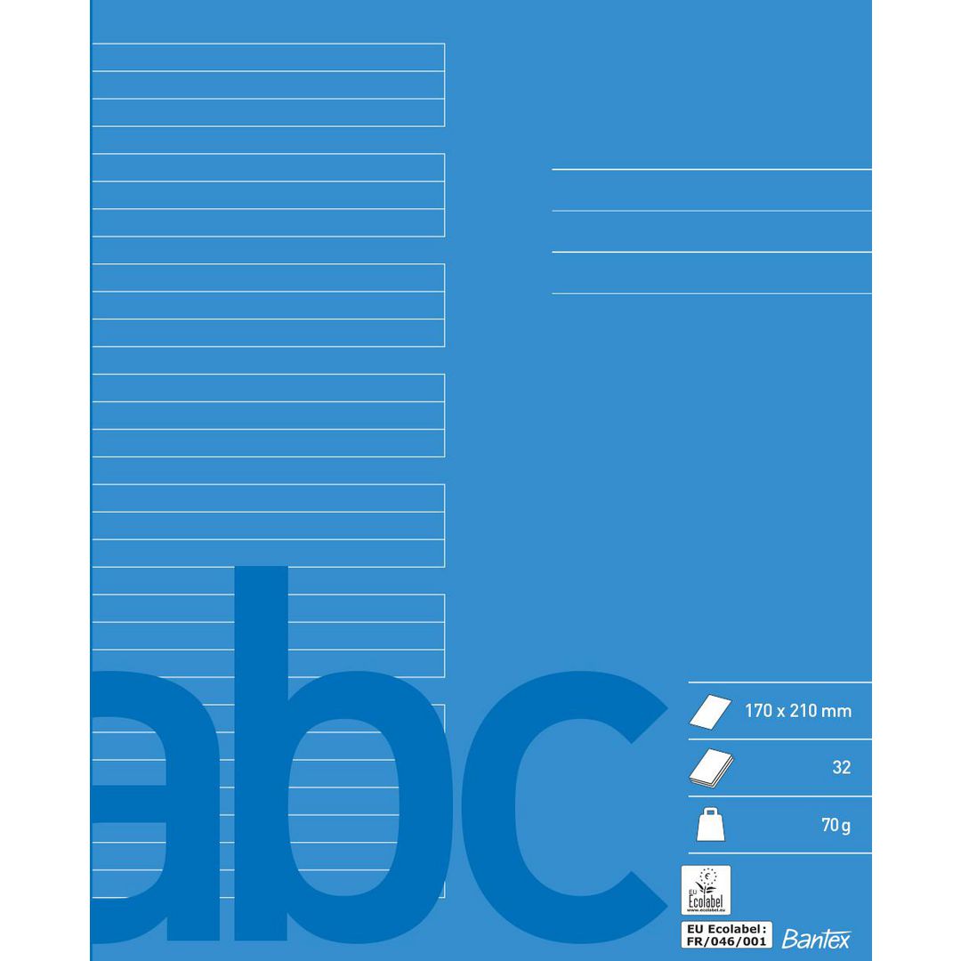 BANTEX Skrivhäfte 17x21 cm 6+6+6mm linj | Skola och förskola - Förbrukning skola häften - Skrivhäften | Kontorsexperten